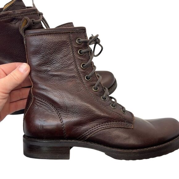 Frye Veronica Combat Boot Bootie lace up 3476276 6b - Picture 6 of 14
